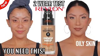 2 DAY WEAR new REVLON COLORSTAY FOUNDATION SPF 15 oily skin  MagdalineJanet [upl. by Ellimac261]