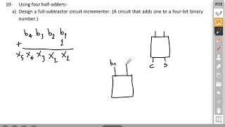 Arabic Design a fullsubtractor circuit incrementer using 4 halfadders [upl. by Nosydam]