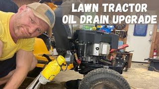 Riding Mower Oil Drain Plug Upgrade Live call to AampM [upl. by Dolan]