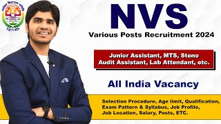 NVS Various Group C Posts Recruitment 2024  Full Details Step by Step [upl. by Sirahc]