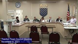 Tiverton Town Council Meeting  November 8 2021 [upl. by Nimad188]