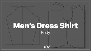 How To Make Men’s Dress Shirt PatternBody Pattern Making Tutorial [upl. by Ramedlab777]