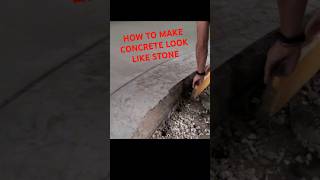 How to make Concrete look like stone concrete shorts [upl. by Amar278]