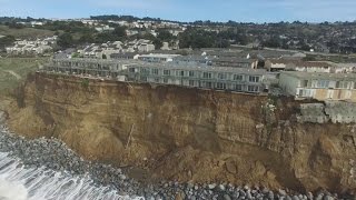 Growing dispute over sinkhole on eroding California coast [upl. by Adnarahs308]