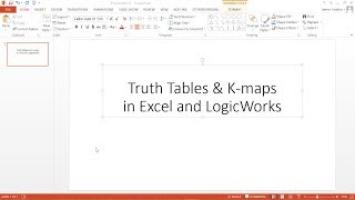 Karnaugh Maps In Excel amp LogicWorks [upl. by Hctud]