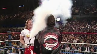 quotRowdyquot Roddy Piper cools off Morton Downey Jr WrestleMania V [upl. by Okiek]