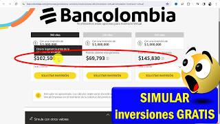 Como SIMULAR una INVERSION en Bancolombia [upl. by Nyrok]