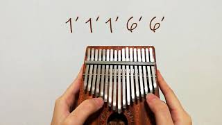 Sound of Silence  Kalimba Easy Tutorial [upl. by Klatt]