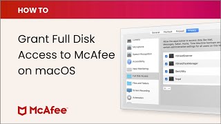 How to grant Full Disk Access to McAfee software on macOS [upl. by Isolt198]