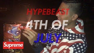 Vlog 1 Supreme 4th Of July Fireworks with Slxxpy amp Douva American Flag Box Logo [upl. by Wendie]