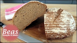 Roggenmischbrot Rezept  Brot backen  Mit Sauerteig selber machen [upl. by Javier444]