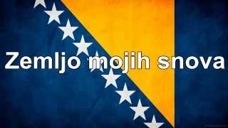 Himna Bosne i Hercegovine sa TEKSTOM  National Anthem of Bosnia and Herzegovina [upl. by Naujid115]