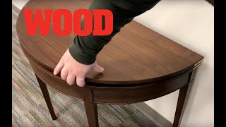 Installing Card Table Hinges on a Demilune Table  WOOD magazine [upl. by Laband]