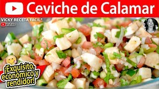 CEVICHE DE CALAMAR  VickyRecetaFacil [upl. by Castara]