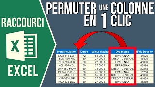 EXCEL  PERMUTER UNE COLONNELIGNE EN 1 CLIC Avec un raccourci [upl. by Ssecnirp90]