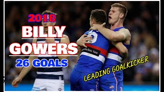 2018 Goalscorers  Billy Gowers  All 26 Goals  Western Bulldogs AFL [upl. by Dez]