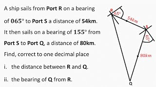 Bearings  Distance Bearing Problems  Likely Examination Questions  Maths Center [upl. by Barabas746]