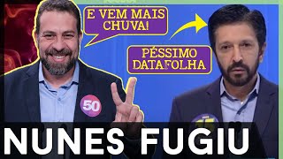 🚨VIRADA DE BOULOS ASSUSTA NUNES Datafolha desespera e ele foge do debate [upl. by Reseta]