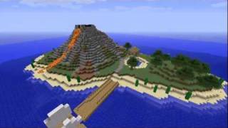 1 Minecraft Timelapse Volcanic Island [upl. by Nemrac]