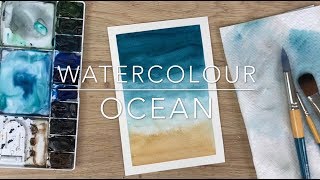 Watercolour Ocean Tutorial [upl. by Aserahs]