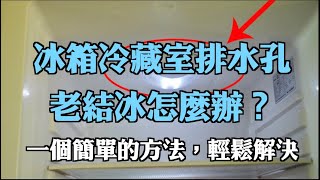 冰箱冷藏室排水孔老結冰怎麼辦？一個簡單的方法，輕鬆解決，實用 [upl. by Rother]