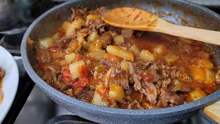 Home Cooking Like My Abuelas  RANCHERO BEEF WITH POTATOES  Bistec Ranchero Con Papas [upl. by Varion263]