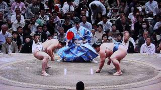 Harumafuji vs Kotoshogiku Day3 KugatsuBasho 2009 Sep [upl. by Ingamar]