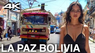 La Paz Bolivia 4K Walk [upl. by Soirtimid242]