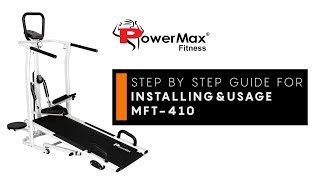 Powermax Fitness MFT410 Treadmill  Installation amp Usage Guide 4 in 1 Manual Treadmill [upl. by Lim]