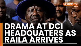 WATCH LIVE RAILA ARRIVES AT DCI [upl. by Eaver890]