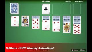 Solitaire  Play Online 12 Games  New Winning Animations [upl. by Nerrual826]