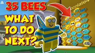 35 BEES  WHAT TO DO NEXT  BEE SWARM SIMULATOR [upl. by Htebazileyram]