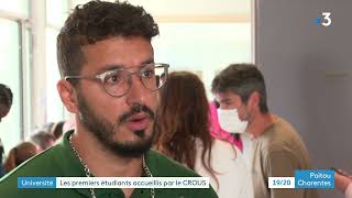 Université de Poitiers  les premiers étudiants accueillis par le CROUS [upl. by Koa]