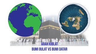 Arah Kiblat Bumi Bulat vs Bumi Datar [upl. by Htebaile866]