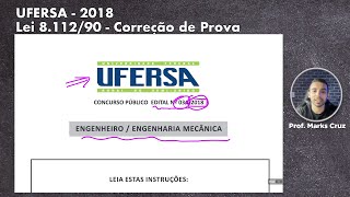 Resolução de questões da Lei 811290  UFERSA 2018 [upl. by Sylirama510]