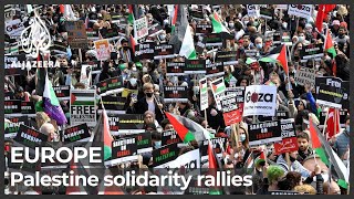 Palestinian solidarity protests held around the world [upl. by Seiber206]