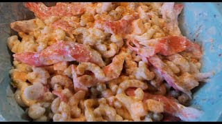 My Husband is Cooking  Imitation Crab Macaroni Salad [upl. by Flori]