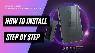 HOWTO Install Cooler Master Addressable RGB LED Controller Step by Step Guide [upl. by Asiel]