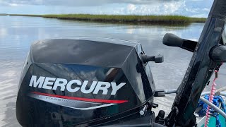 Running amp Speed Test of a 15 HP Mercury Outboard [upl. by Cherrita]