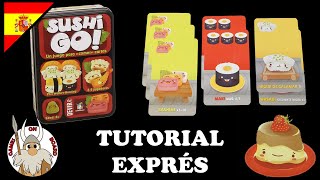 Cómo Jugar a Sushi Go  Tutorial Express ESPAÑOL  Juego de Mesa  Games On Board [upl. by Ahtanaram]