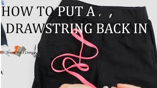 How to put a drawstring back in [upl. by Atalanta]