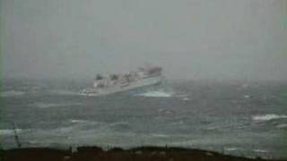 MV Hamnavoe in heavy seas [upl. by Merrie]