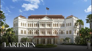 The Raffles in Singapore visit one of the most iconic and luxury hotels in Asia  4K video [upl. by Damal]