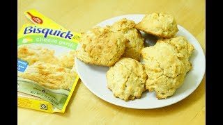 How to bake Bisquick Cheese Garlic Biscuit Mix [upl. by Giesser]