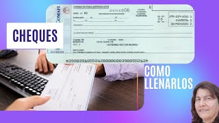 Como LLENAR un CHEQUE 👉 Común  PAGO DIFERIDO [upl. by Elwee117]