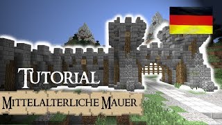 Minecraft Tutorial BurgStadtmauer mittelalterlichGerman [upl. by Eisse]