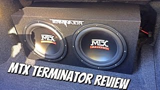 MTX Terminator 2 12quot 1200 Watt Subwoofer with Kicker 1200watt amp Review Dodge Challenger [upl. by Caren183]