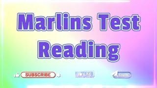 Marlins Test For Seafarer  Reading [upl. by Cid]