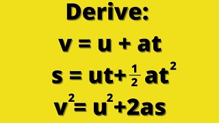 How to Derive the Equations of Motion Derivation [upl. by Aicen]