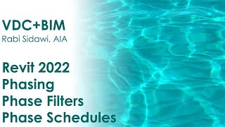 Revit 2022 Phasing  Phase Filters  Phase Schedules 4K [upl. by Elum]